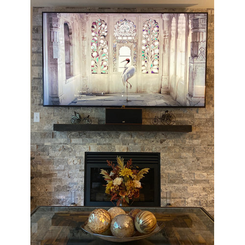 Millwood Pines Juna Floating Fireplace Shelf Mantel & Reviews Wayfair